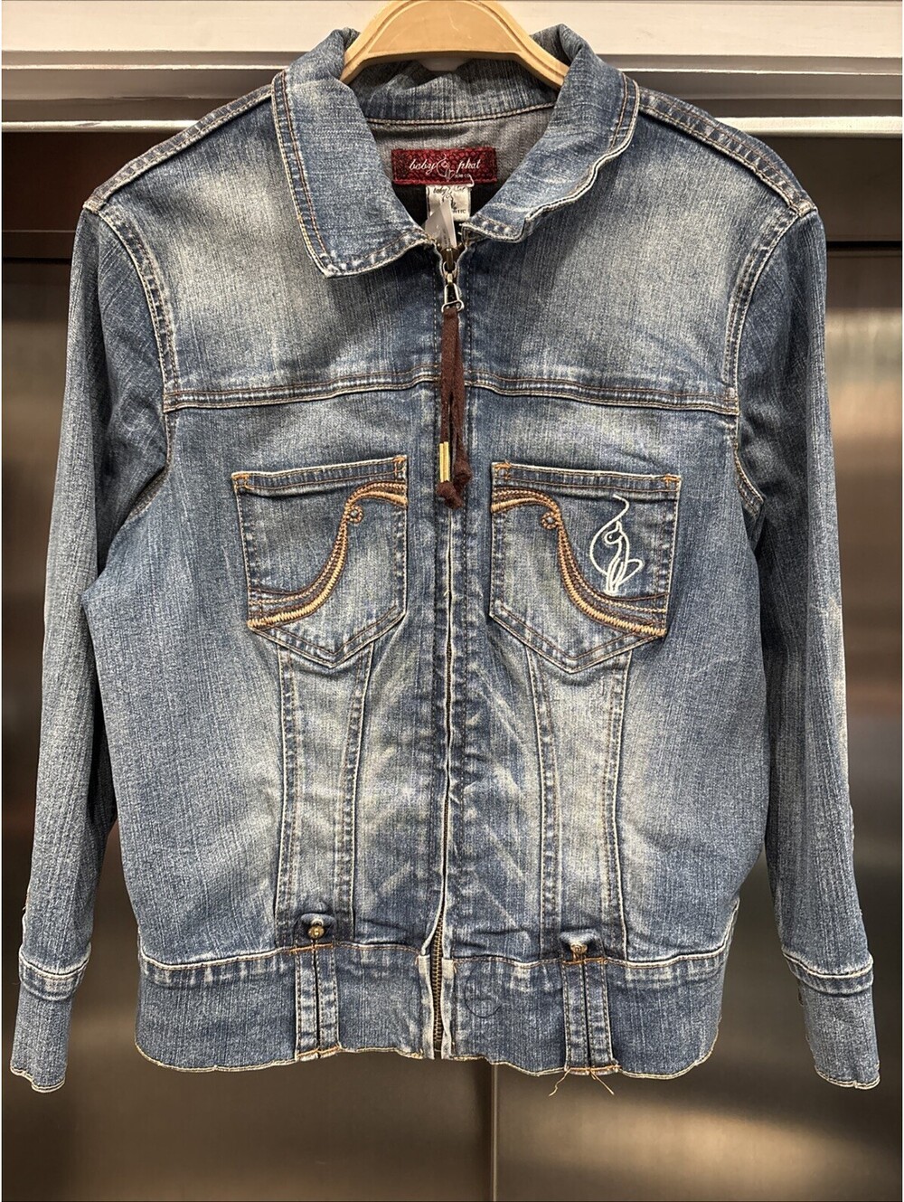 Vintage Y2K Woman’s Baby Phat Denim jacket With Embroidery